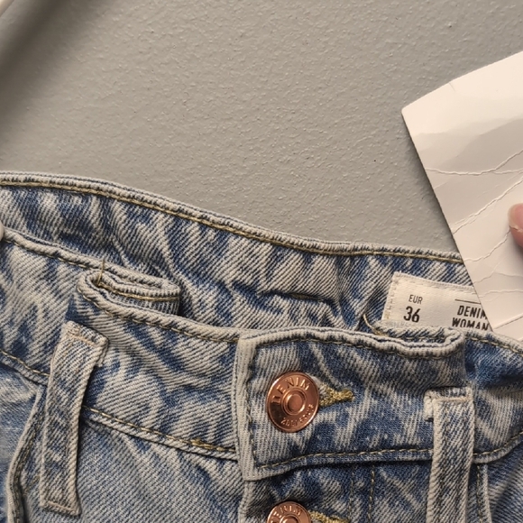 Lefties Blue High Rise Slim Fit Jeans. Size 36 Euro (Approx 26-27 US). NWT. - Picture 9 of 13